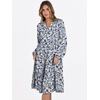 image:imageANRABESS Long Sleeve Midi Dresses for Women V Neck 2026 Fall Fashion Casual Loose Fit Flowy Swing Tiered Vacation Boho DressFloral Light Blue