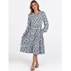 image:imageANRABESS Long Sleeve Midi Dresses for Women V Neck 2026 Fall Fashion Casual Loose Fit Flowy Swing Tiered Vacation Boho DressFloral Light Blue