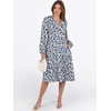 image:imageANRABESS Long Sleeve Midi Dresses for Women V Neck 2026 Fall Fashion Casual Loose Fit Flowy Swing Tiered Vacation Boho DressFloral Light Blue