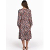 image:imageANRABESS Long Sleeve Midi Dresses for Women V Neck 2026 Fall Fashion Casual Loose Fit Flowy Swing Tiered Vacation Boho DressFloral Red Pink