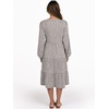 image:imageANRABESS Long Sleeve Midi Dresses for Women V Neck 2026 Fall Fashion Casual Loose Fit Flowy Swing Tiered Vacation Boho DressKhaki Polka Dot