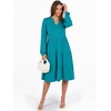 image:imageANRABESS Long Sleeve Midi Dresses for Women V Neck 2026 Fall Fashion Casual Loose Fit Flowy Swing Tiered Vacation Boho DressLake Green