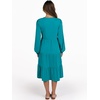 image:imageANRABESS Long Sleeve Midi Dresses for Women V Neck 2026 Fall Fashion Casual Loose Fit Flowy Swing Tiered Vacation Boho DressLake Green