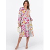 image:imageANRABESS Long Sleeve Midi Dresses for Women V Neck 2026 Fall Fashion Casual Loose Fit Flowy Swing Tiered Vacation Boho DressMulticolour Floral