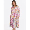 image:imageANRABESS Long Sleeve Midi Dresses for Women V Neck 2026 Fall Fashion Casual Loose Fit Flowy Swing Tiered Vacation Boho DressMulticolour Floral