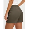 image:imageANRABESS Shorts for Women Summer Casual Elastic High Waist Lounge Comfy Dress Shorts with Pockets 2026 Beach Vacation ClothesArmy