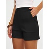 image:imageANRABESS Shorts for Women Summer Casual Elastic High Waist Lounge Comfy Dress Shorts with Pockets 2026 Beach Vacation ClothesBlack