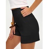 image:imageANRABESS Shorts for Women Summer Casual Elastic High Waist Lounge Comfy Dress Shorts with Pockets 2026 Beach Vacation ClothesBlack