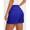 image:imageANRABESS Shorts for Women Summer Casual Elastic High Waist Lounge Comfy Dress Shorts with Pockets 2026 Beach Vacation ClothesBlue
