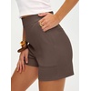 image:imageANRABESS Shorts for Women Summer Casual Elastic High Waist Lounge Comfy Dress Shorts with Pockets 2026 Beach Vacation ClothesCoffee