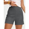 image:imageANRABESS Shorts for Women Summer Casual Elastic High Waist Lounge Comfy Dress Shorts with Pockets 2026 Beach Vacation ClothesGray