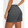 image:imageANRABESS Shorts for Women Summer Casual Elastic High Waist Lounge Comfy Dress Shorts with Pockets 2026 Beach Vacation ClothesGray