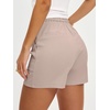 image:imageANRABESS Shorts for Women Summer Casual Elastic High Waist Lounge Comfy Dress Shorts with Pockets 2026 Beach Vacation ClothesLight Khaki