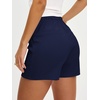 image:imageANRABESS Shorts for Women Summer Casual Elastic High Waist Lounge Comfy Dress Shorts with Pockets 2026 Beach Vacation ClothesNavy