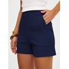 image:imageANRABESS Shorts for Women Summer Casual Elastic High Waist Lounge Comfy Dress Shorts with Pockets 2026 Beach Vacation ClothesNavy