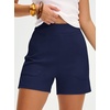 image:imageANRABESS Shorts for Women Summer Casual Elastic High Waist Lounge Comfy Dress Shorts with Pockets 2026 Beach Vacation ClothesNavy