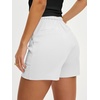 image:imageANRABESS Shorts for Women Summer Casual Elastic High Waist Lounge Comfy Dress Shorts with Pockets 2026 Beach Vacation ClothesWhite