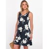 image:imageANRABESS Summer Dress for WomenV Neck Sleeveless SundressLoose FitSoft Travel Vacation OutfitsCute Beach Cover Up ClothesFloral Navy