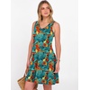 image:imageANRABESS Summer Dress for WomenV Neck Sleeveless SundressLoose FitSoft Travel Vacation OutfitsCute Beach Cover Up ClothesOrange Red Blue Leaf