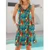 image:imageANRABESS Summer Dress for WomenV Neck Sleeveless SundressLoose FitSoft Travel Vacation OutfitsCute Beach Cover Up ClothesOrange Red Blue Leaf