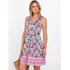 image:imageANRABESS Summer Dress for WomenV Neck Sleeveless SundressLoose FitSoft Travel Vacation OutfitsCute Beach Cover Up ClothesRed Flower
