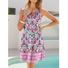 image:imageANRABESS Summer Dress for WomenV Neck Sleeveless SundressLoose FitSoft Travel Vacation OutfitsCute Beach Cover Up ClothesRed Flower