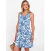 image:imageANRABESS Summer Dress for WomenV Neck Sleeveless SundressLoose FitSoft Travel Vacation OutfitsCute Beach Cover Up ClothesWhite Blue Print