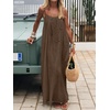 image:imageANRABESS Summer Dresses for Women 2026 Backless Cami Maxi Sundresses Spaghetti Strap Long Lounge Beach Vacation House DressBrown