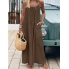 image:imageANRABESS Summer Dresses for Women 2026 Backless Cami Maxi Sundresses Spaghetti Strap Long Lounge Beach Vacation House DressBrown