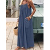 image:imageANRABESS Summer Dresses for Women 2026 Backless Cami Maxi Sundresses Spaghetti Strap Long Lounge Beach Vacation House DressDeep Blue