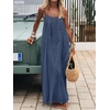image:imageANRABESS Summer Dresses for Women 2026 Backless Cami Maxi Sundresses Spaghetti Strap Long Lounge Beach Vacation House DressDeep Blue