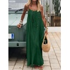 image:imageANRABESS Summer Dresses for Women 2026 Backless Cami Maxi Sundresses Spaghetti Strap Long Lounge Beach Vacation House DressForest Green