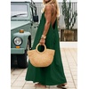 image:imageANRABESS Summer Dresses for Women 2026 Backless Cami Maxi Sundresses Spaghetti Strap Long Lounge Beach Vacation House DressForest Green