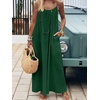 image:imageANRABESS Summer Dresses for Women 2026 Backless Cami Maxi Sundresses Spaghetti Strap Long Lounge Beach Vacation House DressForest Green