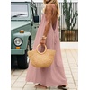 image:imageANRABESS Summer Dresses for Women 2026 Backless Cami Maxi Sundresses Spaghetti Strap Long Lounge Beach Vacation House DressPink