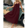 image:imageANRABESS Summer Dresses for Women 2026 Backless Cami Maxi Sundresses Spaghetti Strap Long Lounge Beach Vacation House DressWine Red