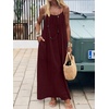 image:imageANRABESS Summer Dresses for Women 2026 Backless Cami Maxi Sundresses Spaghetti Strap Long Lounge Beach Vacation House DressWine Red