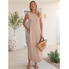 image:imageANRABESS Summer Dresses for Women 2026Sleeveless Loose Fit Casual Maxi SundressWrinkleFree Soft Beach Vacation ClothesAlmond