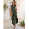image:imageANRABESS Summer Dresses for Women 2026Sleeveless Loose Fit Casual Maxi SundressWrinkleFree Soft Beach Vacation ClothesArmy Green