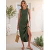 image:imageANRABESS Summer Dresses for Women 2026Sleeveless Loose Fit Casual Maxi SundressWrinkleFree Soft Beach Vacation ClothesArmy Green