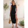 image:imageANRABESS Summer Dresses for Women 2026Sleeveless Loose Fit Casual Maxi SundressWrinkleFree Soft Beach Vacation ClothesBlack