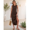 image:imageANRABESS Summer Dresses for Women 2026Sleeveless Loose Fit Casual Maxi SundressWrinkleFree Soft Beach Vacation ClothesBrown