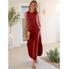 image:imageANRABESS Summer Dresses for Women 2026Sleeveless Loose Fit Casual Maxi SundressWrinkleFree Soft Beach Vacation ClothesDark Red