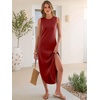 image:imageANRABESS Summer Dresses for Women 2026Sleeveless Loose Fit Casual Maxi SundressWrinkleFree Soft Beach Vacation ClothesDark Red