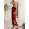 image:imageANRABESS Summer Dresses for Women 2026Sleeveless Loose Fit Casual Maxi SundressWrinkleFree Soft Beach Vacation ClothesDark Red