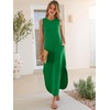 image:imageANRABESS Summer Dresses for Women 2026Sleeveless Loose Fit Casual Maxi SundressWrinkleFree Soft Beach Vacation ClothesGreen