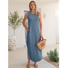 image:imageANRABESS Summer Dresses for Women 2026Sleeveless Loose Fit Casual Maxi SundressWrinkleFree Soft Beach Vacation ClothesGrey Blue