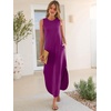 image:imageANRABESS Summer Dresses for Women 2026Sleeveless Loose Fit Casual Maxi SundressWrinkleFree Soft Beach Vacation ClothesPurple Red