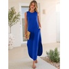 image:imageANRABESS Summer Dresses for Women 2026Sleeveless Loose Fit Casual Maxi SundressWrinkleFree Soft Beach Vacation ClothesRoral Blue