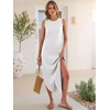 image:imageANRABESS Summer Dresses for Women 2026Sleeveless Loose Fit Casual Maxi SundressWrinkleFree Soft Beach Vacation ClothesWhite